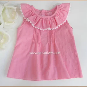 Blusa plumeti rosa y volante