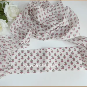 Fajin flores rosas