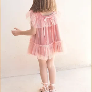 Vestido tul melocoton "Crab"