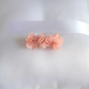 Tocado 3 flores bambula salmon