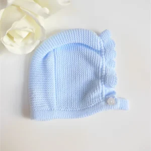 Capota lana color azul bebe