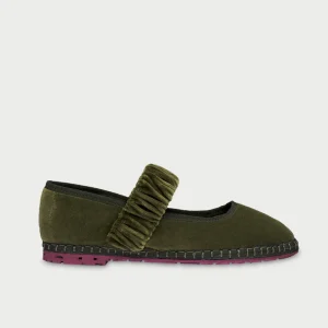 Ballerinas Mafalda Velvet Olive