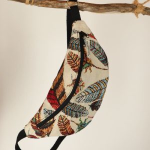 Riñonera bandolera mini Plumas