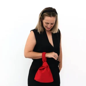 Bolso invitada Rojo satinado