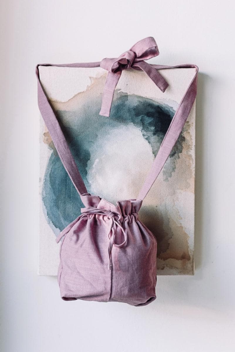 Bolso lino casual Rosa viejo - Imagen 3