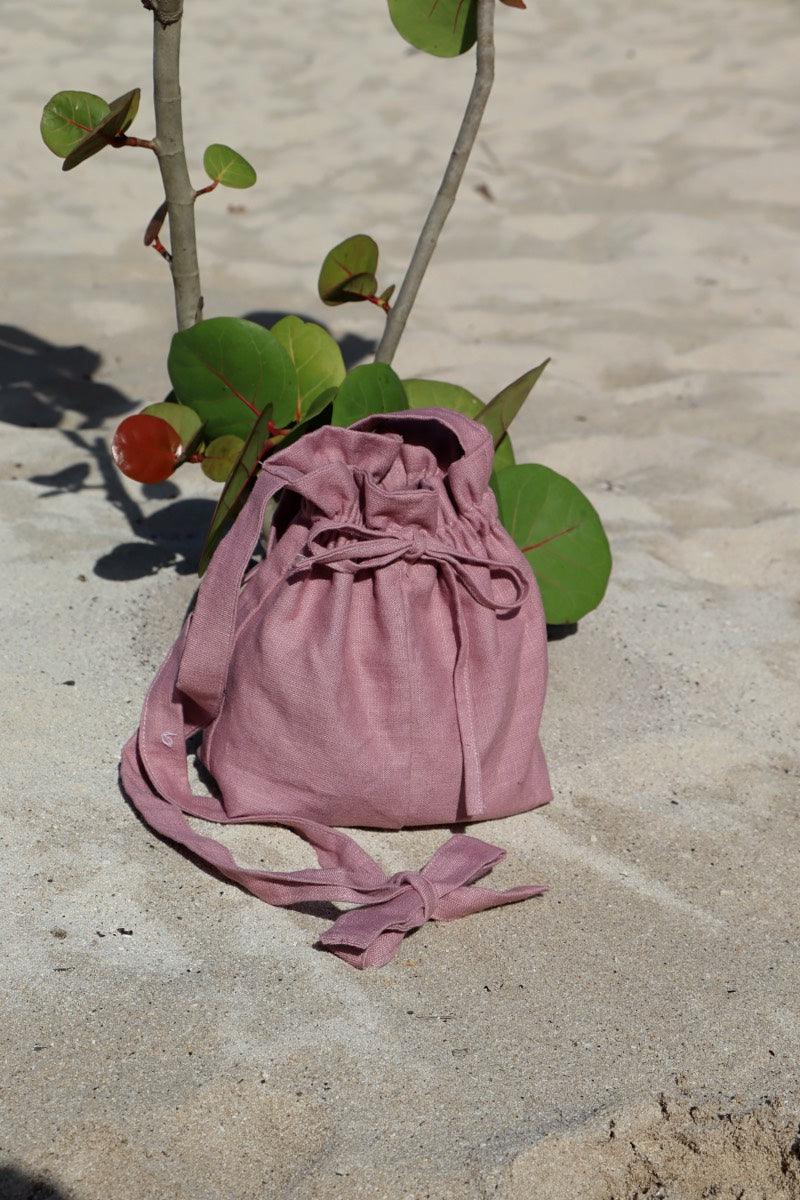 Bolso lino casual Rosa viejo - Imagen 7