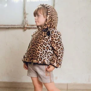 Bomber pelo estampado leopardo extrasuave