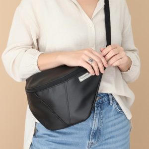 Riñonera bandolera vegana Negra